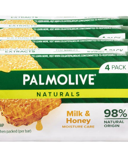 Palmolive Naturals Replenishing Bar Soap Milk & Honey 4 x 90g