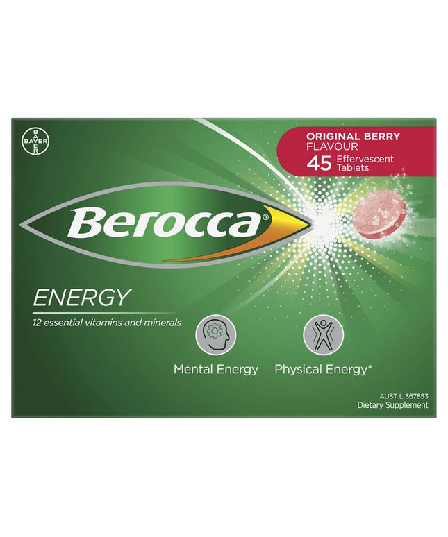 Berocca Energy Original Berry 45 Effervescent Tablets
