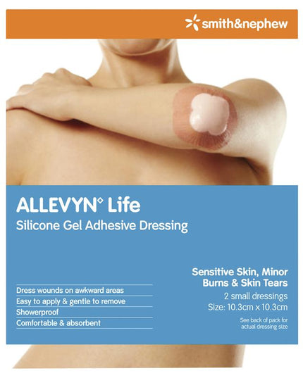 Allevyn Life Small 10.3cm X 10.3cm 2 Pack