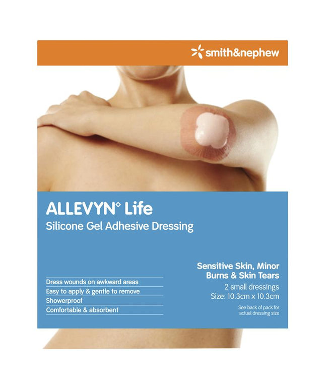 Allevyn Life Small 10.3cm X 10.3cm 2 Pack