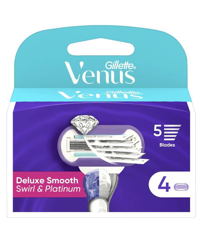 Gillette Venus Deluxe Smooth Swirl Blade Refills 4 Pack