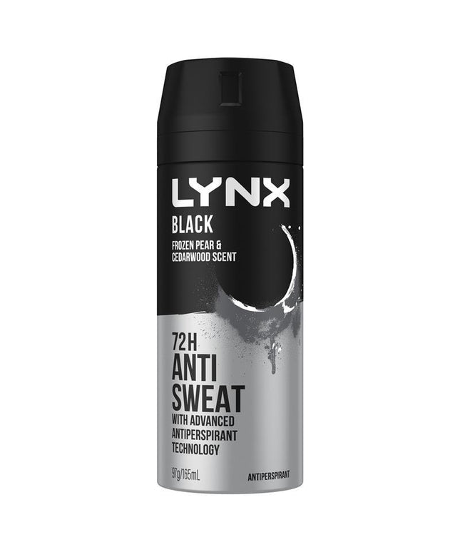 Lynx Deodorant Antiperspirant Black 165ml