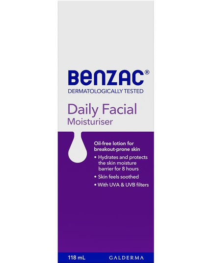 Benzac Daily Facial Moisturiser 118ml