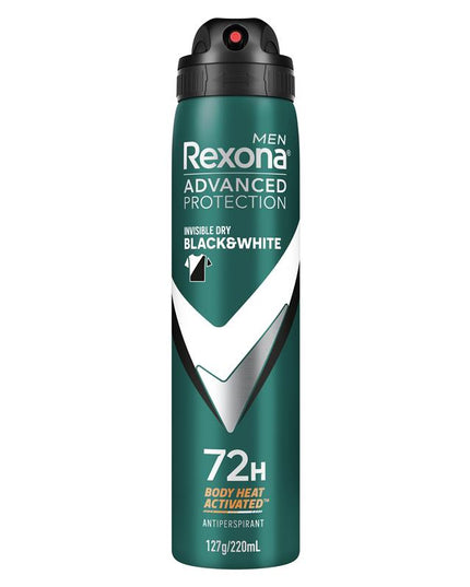 Rexona for Men Antiperspirant Advanced Invisible Black + White 220ml