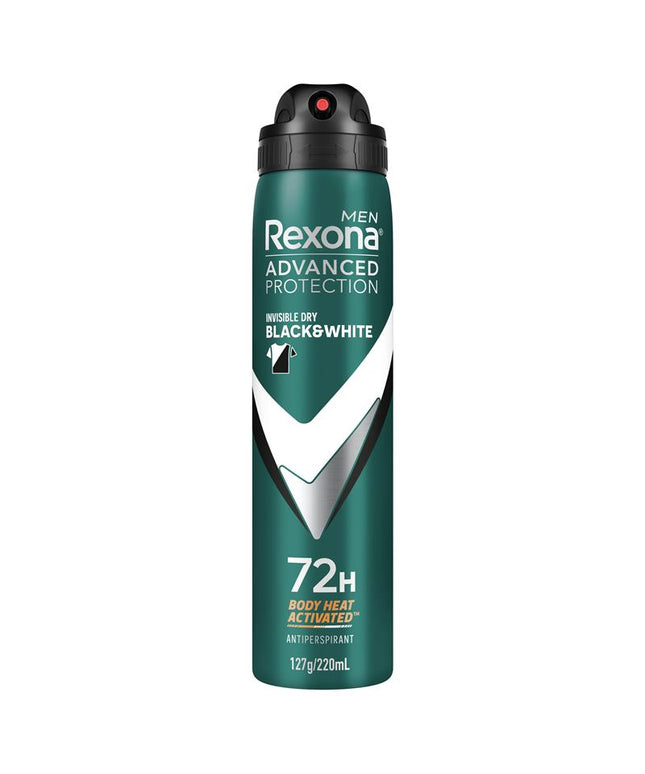 Rexona for Men Antiperspirant Advanced Invisible Black + White 220ml