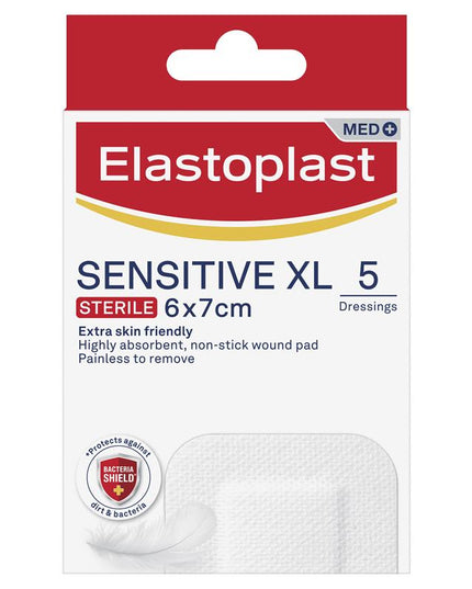 Elastoplast Sensitive Dressing XL 6x7cm 5 Dressings