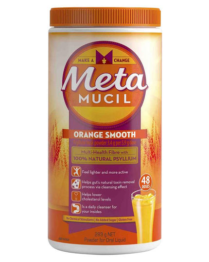 Metamucil Fibre Supplement Smooth Orange 48 Dose 283g