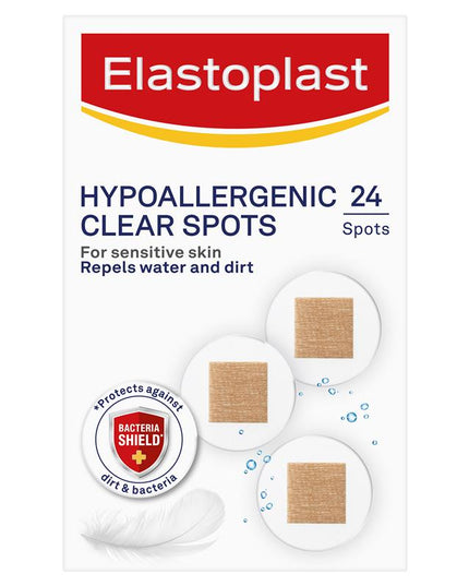 Elastoplast 76334 Sensitive Transparent Hypoallergenic Spot 24 Strips