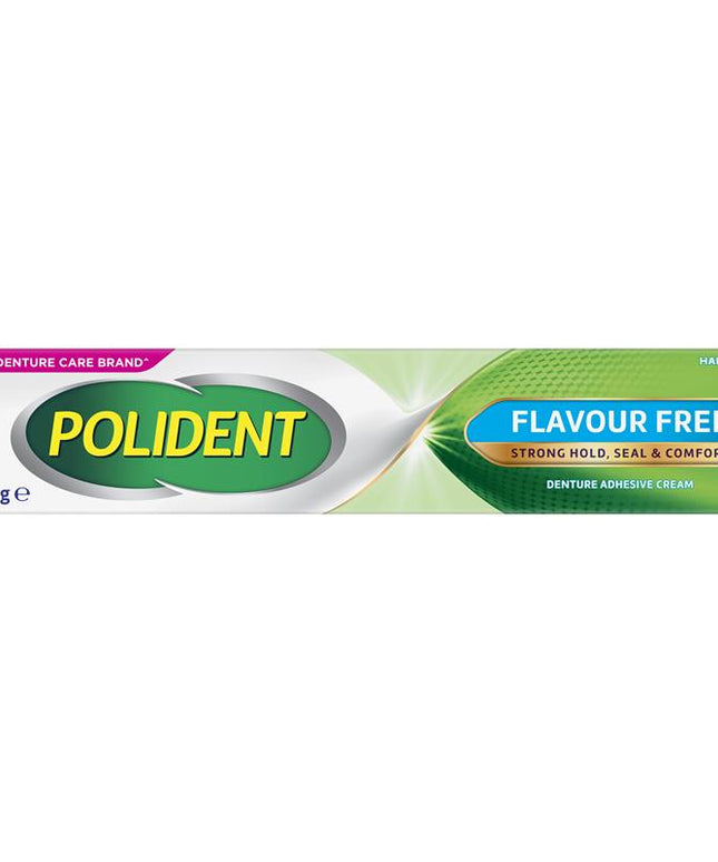Polident Denture Adhesive Cream Flavour Free 60g