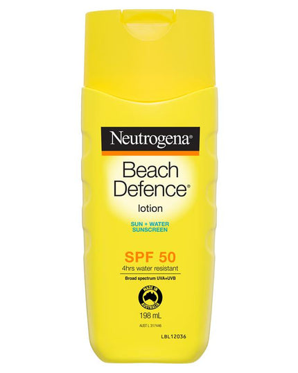 Neutrogena Beach Defence Sun + Water Sunscreen Lotion SPF 50 198mL