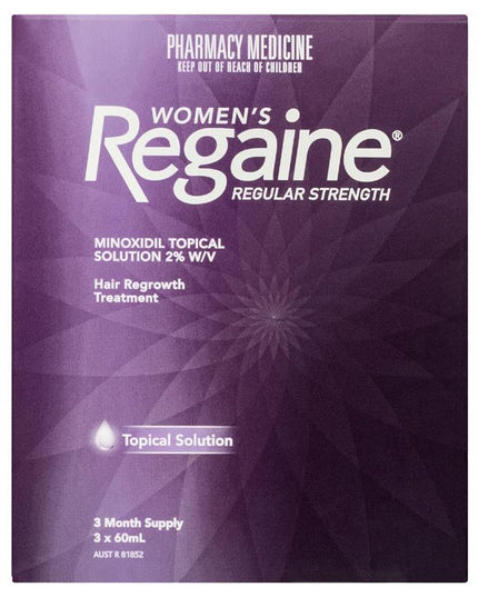 Regaine Women's Regular Strength Minoxidil Hair Regrowth Treatment 3 x 60mL