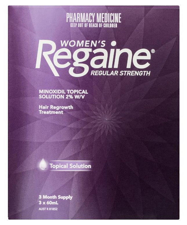 Regaine Women's Regular Strength Minoxidil Hair Regrowth Treatment 3 x 60mL