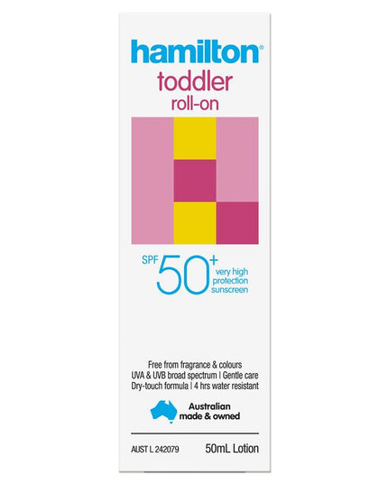 Hamilton Sun SPF 50+ Toddler Roll On 50ml