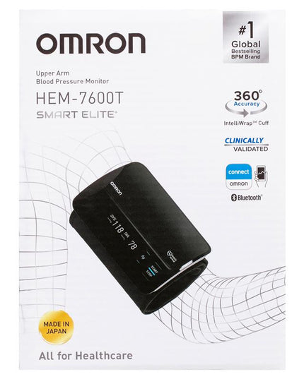 Omron Smart Elite HEM7600T Blood Pressure Monitor Bluetooth Tubeless