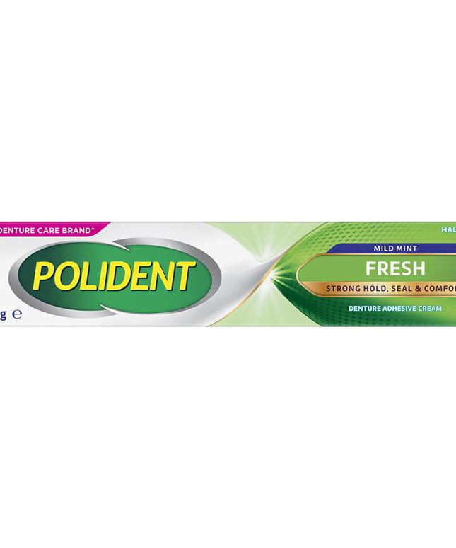 Polident Denture Adhesive Cream Fresh Mint 60g