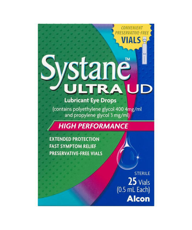 Systane Ultra Lubricant Eye Drops Preservative Free Unit Dose 25 x 0.5ml Vials