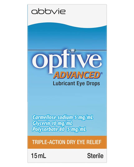 Optive Advanced Lubricant Eye Drops 15ml