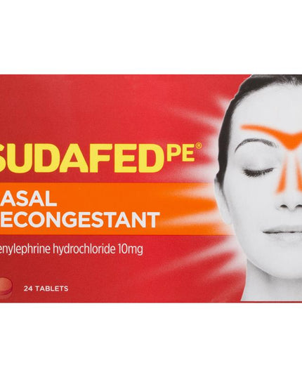 Sudafed PE Nasal Decongestant Tablets 24 Pack