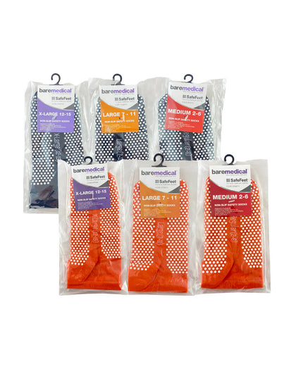 SafeFeet Non Slip Grip Socks - 1 Pair