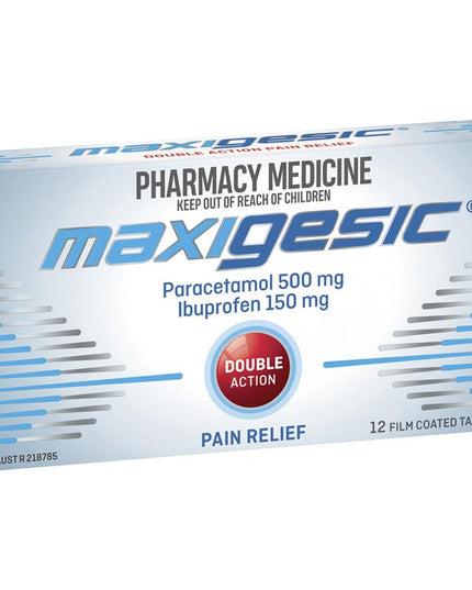 Maxigesic Double Action Combination Pain Relief 12 Tablets