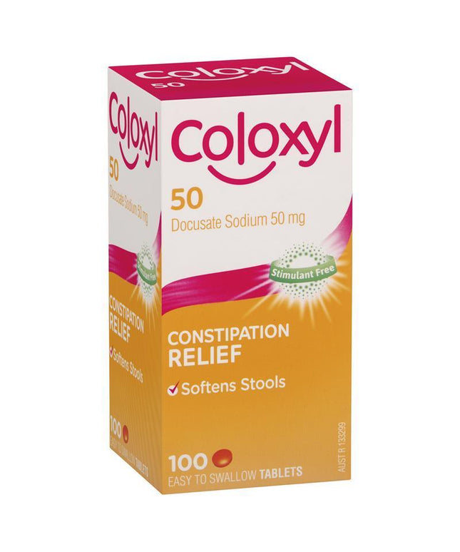 Coloxyl 50mg 100 Tablets Filmcoat