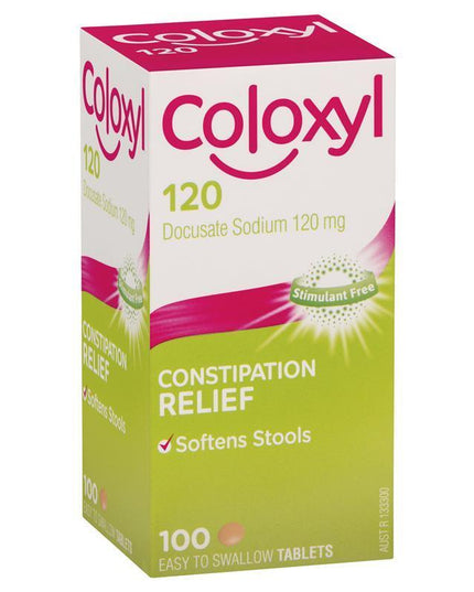 Coloxyl 120mg 100 Tablets Filmcoat