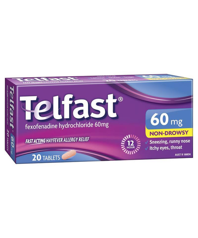 Telfast 60mg 20 Tablets