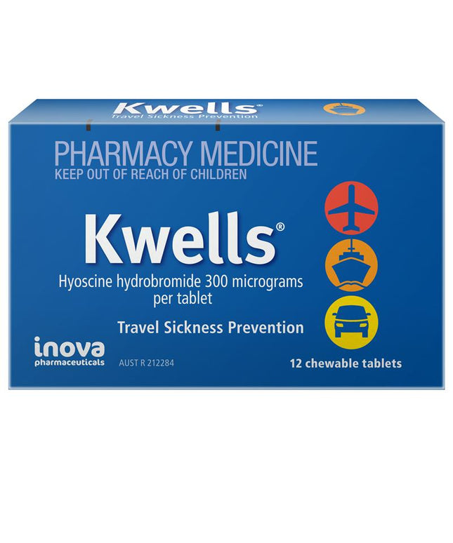 Kwells Travel Sickness 12 Chewable Tablets