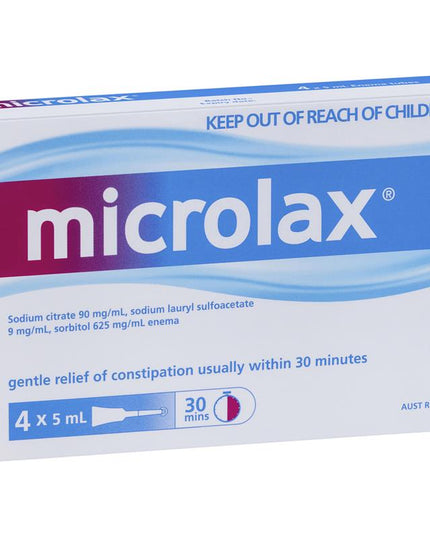 Microlax Enemas 5mL Pack 4