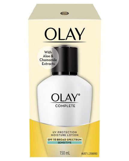 Olay Complete UV Protection Moisturiser Lotion Sensitive SPF15 150mL