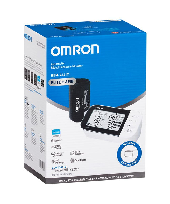 Omron HEM7361T Blood Pressure + AFIB Monitor Bluetooth