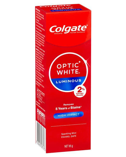 Colgate Toothpaste Optic White Luminous High Impact Teeth Whitening 85g