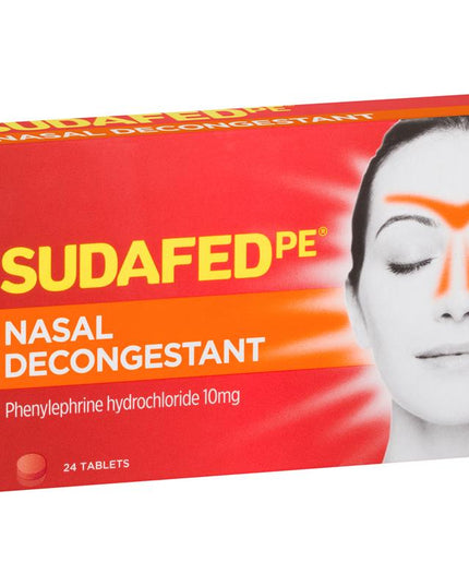 Sudafed PE Nasal Decongestant Tablets 24 Pack