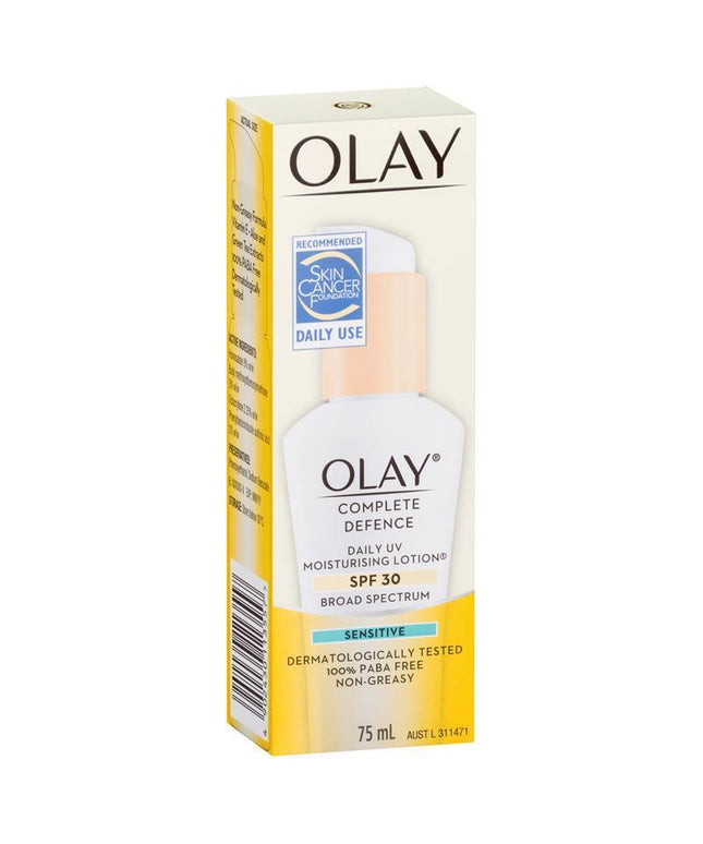 Olay Complete Defence Daily UV Moisturising Lotion Sensitive SPF 30 75mL