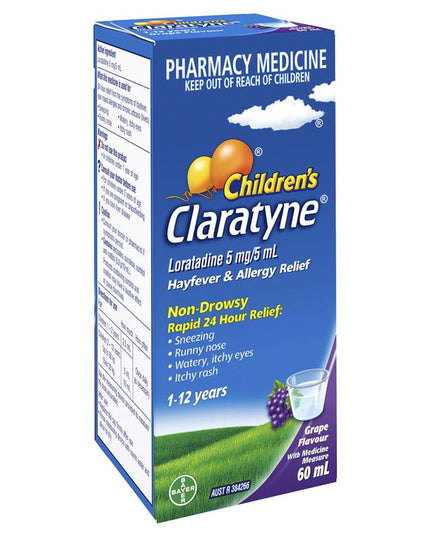 Claratyne Childrens Grape Syrup 60ml