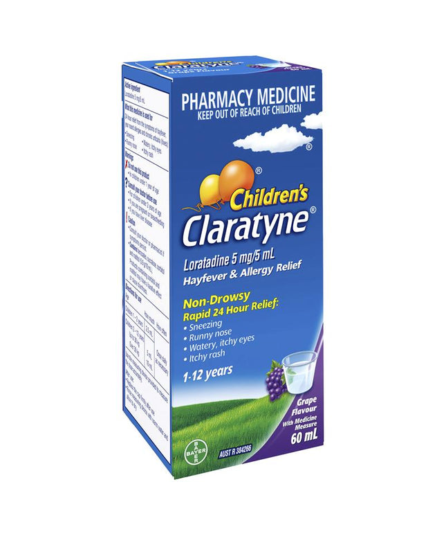 Claratyne Childrens Grape Syrup 60ml