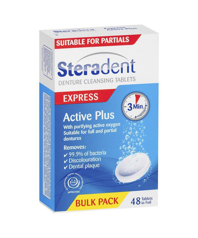 Steradent Active Plus Denture Cleansing 48 Tablets