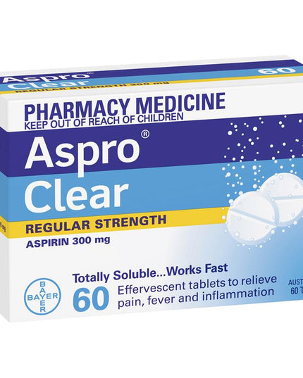 Aspro Clear Pain Relief 60 Soluble Tablets