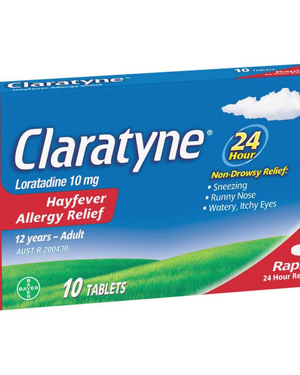 Claratyne Allergy Hayfever Relief Antihistamine Tablets 10 pack