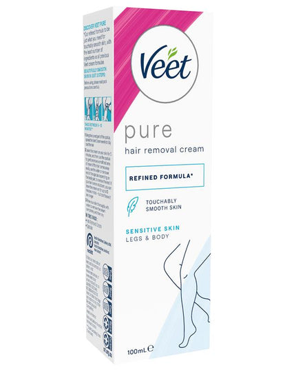 Veet Pure Hair Removal Cream Legs And Body Sensitive Skin 100ml