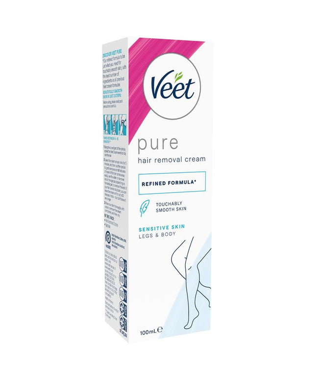 Veet Pure Hair Removal Cream Legs And Body Sensitive Skin 100ml