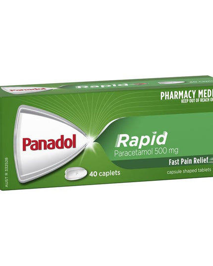 Panadol Rapid Paracetamol Pain Relief Caplets 500mg 40
