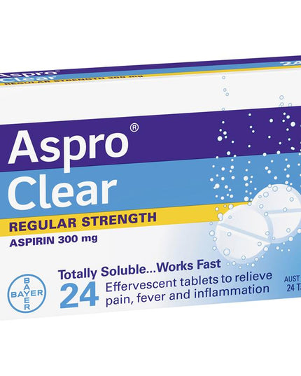 Aspro Clear Pain Relief 24 Soluble Tablets