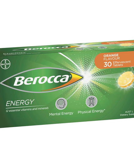 Berocca Energy Orange 30 Effervescent Tablets