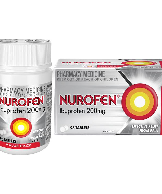Nurofen Ibuprofen Pain Relief Tablets 200mg 96 Pack
