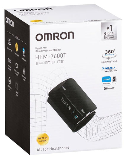 Omron Smart Elite HEM7600T Blood Pressure Monitor Bluetooth Tubeless