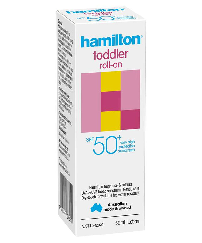 Hamilton Sun SPF 50+ Toddler Roll On 50ml