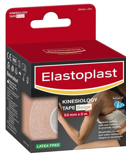 Elastoplast Kinesiology Tape Beige 5cm x 5m 1 Roll