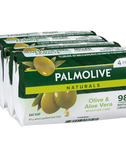 Palmolive Soap Bar Olive & Aloe Vera 90g 4 Pack