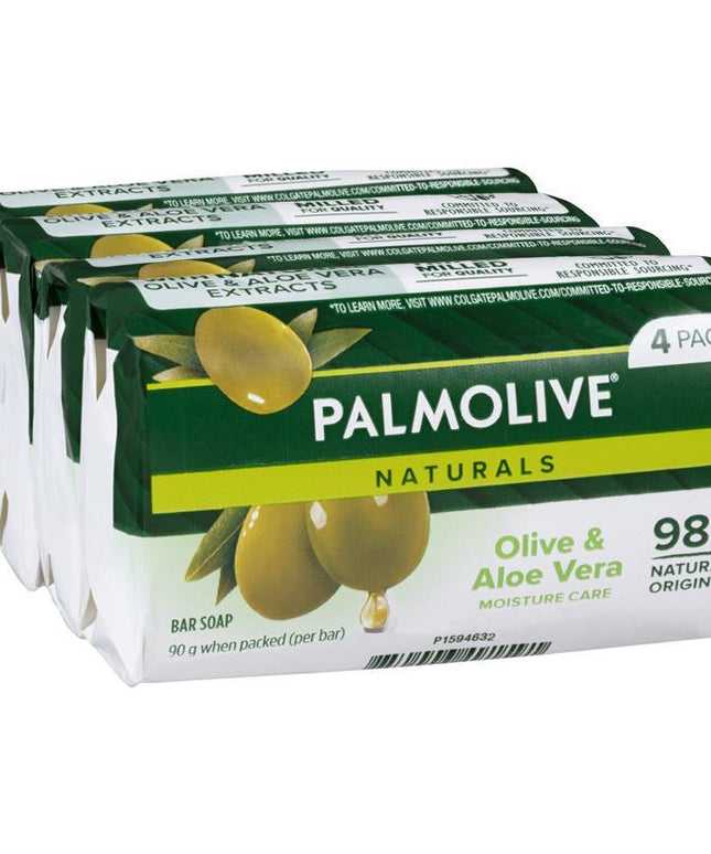 Palmolive Soap Bar Olive & Aloe Vera 90g 4 Pack